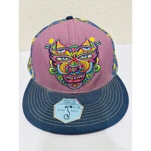 Grassroots California Hat Cap Baseball Snap Back Purple Floral